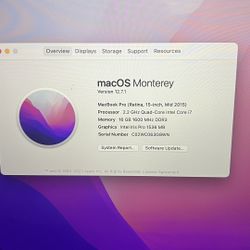 2015 Macbook Pro 15 Inch’s 