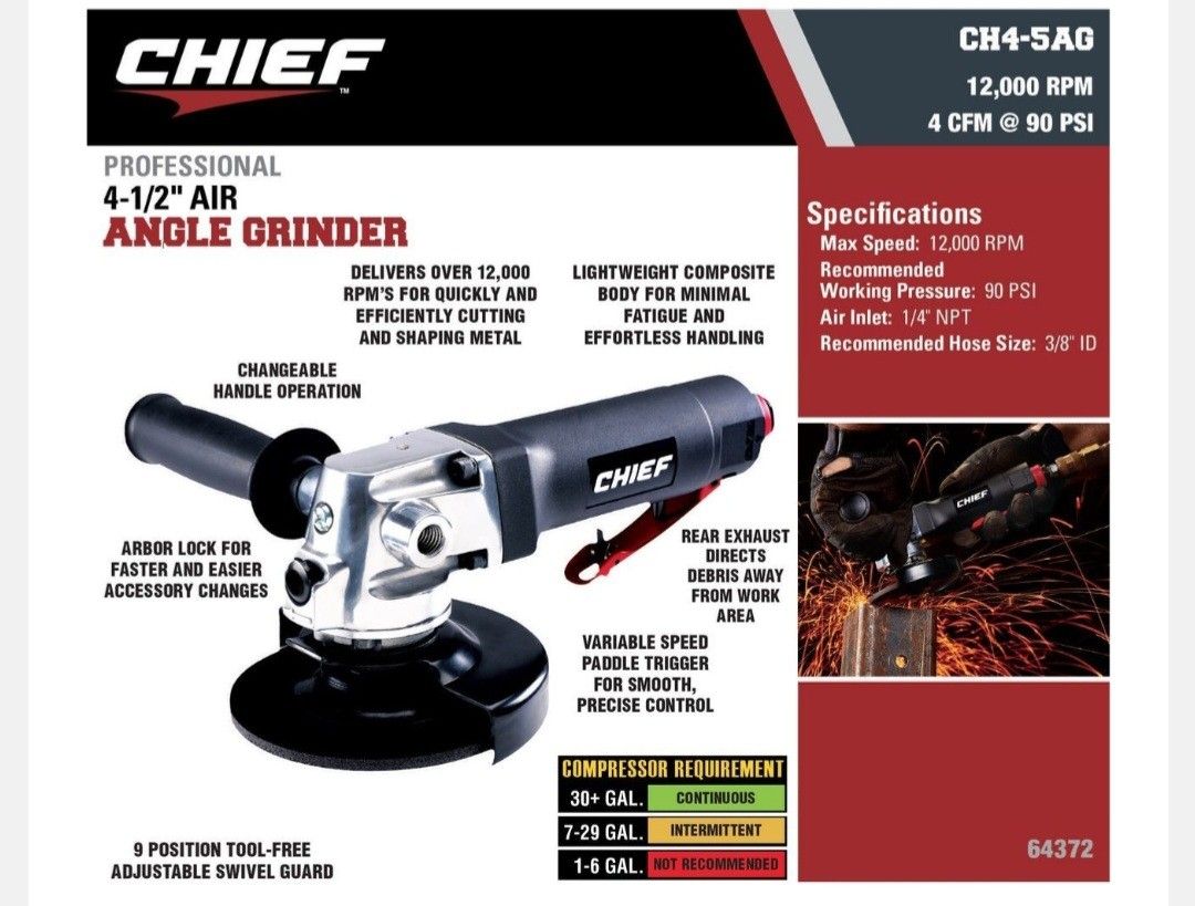 Chief 4- 1/2 Angle GRINDER