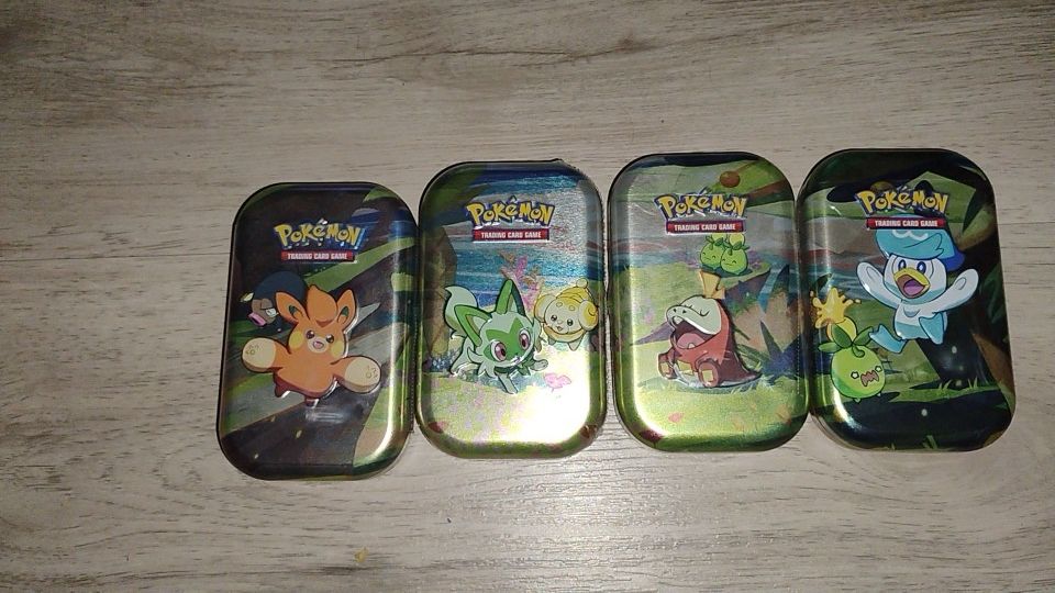 Pokemon Scarlet & Violet Paldea Friends Sealed Mini Tins Set Of 4