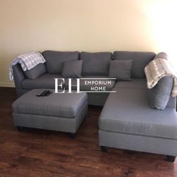 Sectional Sofa With Ottoman Reversible Chaise 39% Down 120 Days 0% Interest