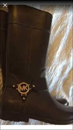 Michael Kors size 10 new rubber riding boots rain boots