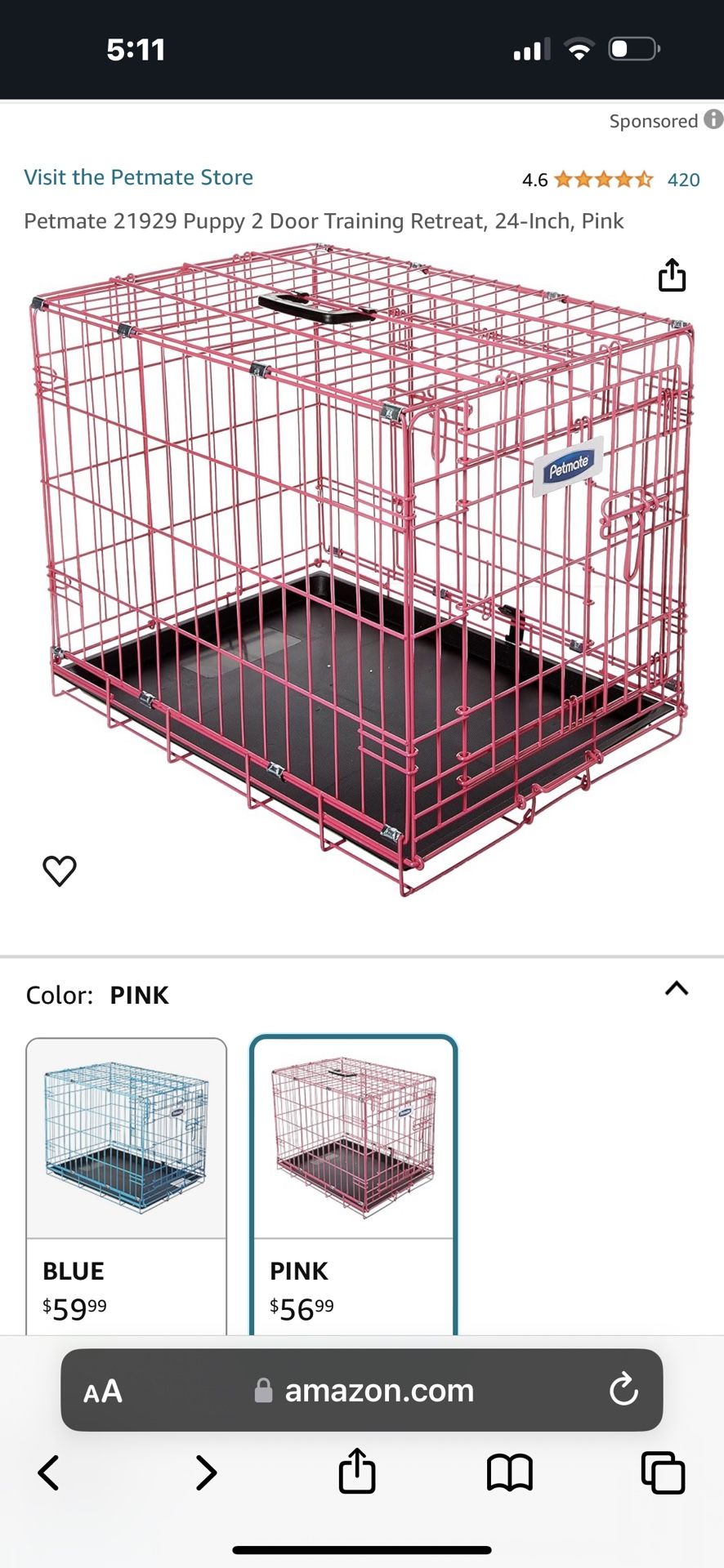 Medium Size Dog Cage. Just Like The One On Amazon.