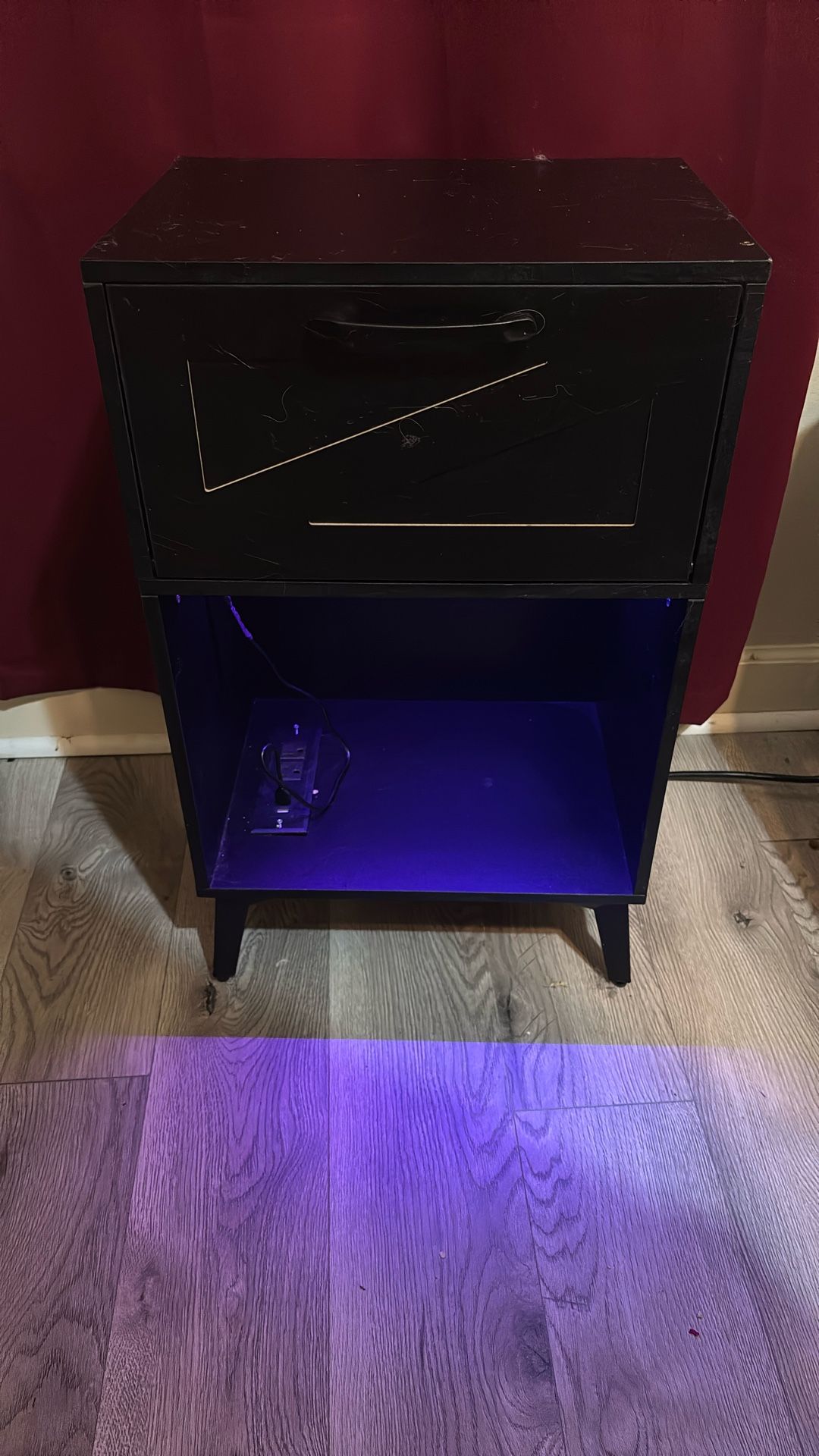 Small Night Table LED No remote Plug USB