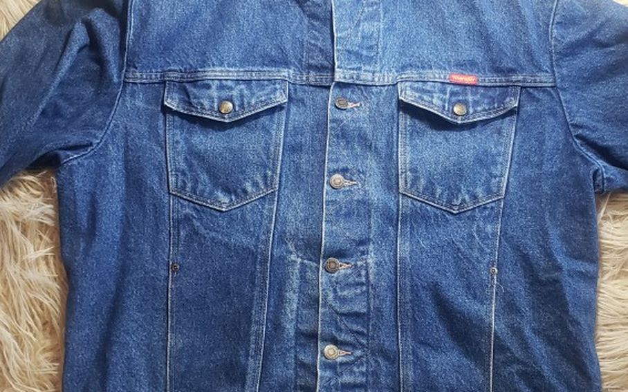 VTG WRANGLER Women’s Western Denim Jean Jacket Size XL USA Made Trucker