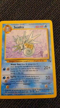 Seadra pokemon card (original series)