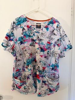 Dickies Butterfly Floral Scrub Top 2XL