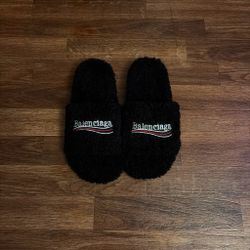Black Balenciaga Slides With Box and Bag - Size 10