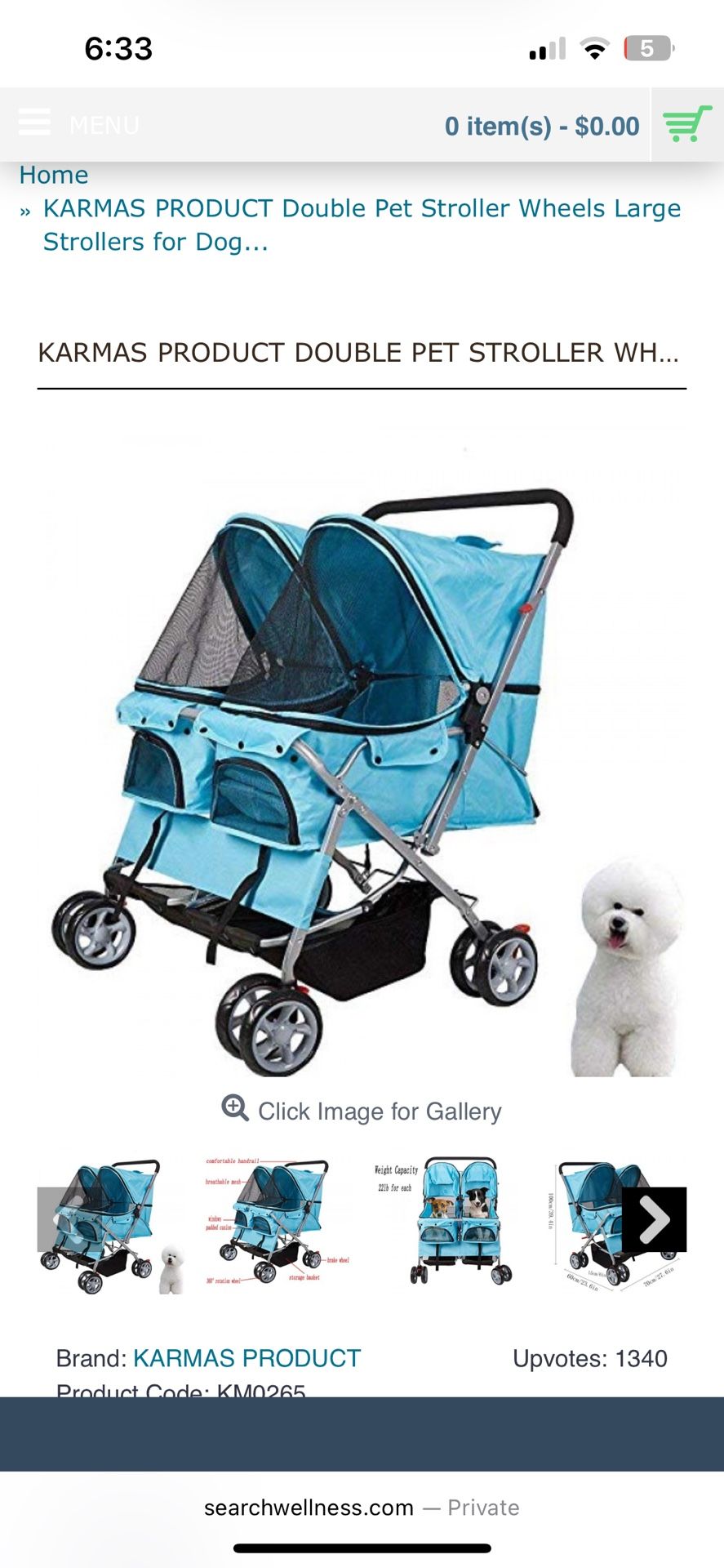 Brand New Luxury Pet  Double Stroller For $80 