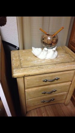 Shabby Chick Nightstand and mirror