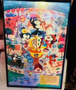 RARE 1995 Vintage WB Kids Animaniacs Poster - Yakko Wakko Dot Pinky & The Brain 37"