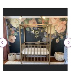 Gold canopy cheap crib