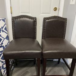 Pair Of Nice Faux Leather Chairs - $10 Cash Only