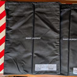 NEW Saint Laurent (YSL) Drawstring 100% Cotton Cloth Lined Dust Bag ~ 14" x 10.75
