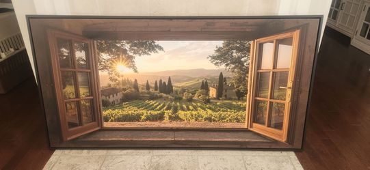 CANVAS FRAMED PRINT OF TUSCANY
