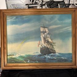 Antique Ship Painting