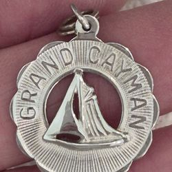 Silver " GRAND CAYMAN " SAILBOAT CHARM 