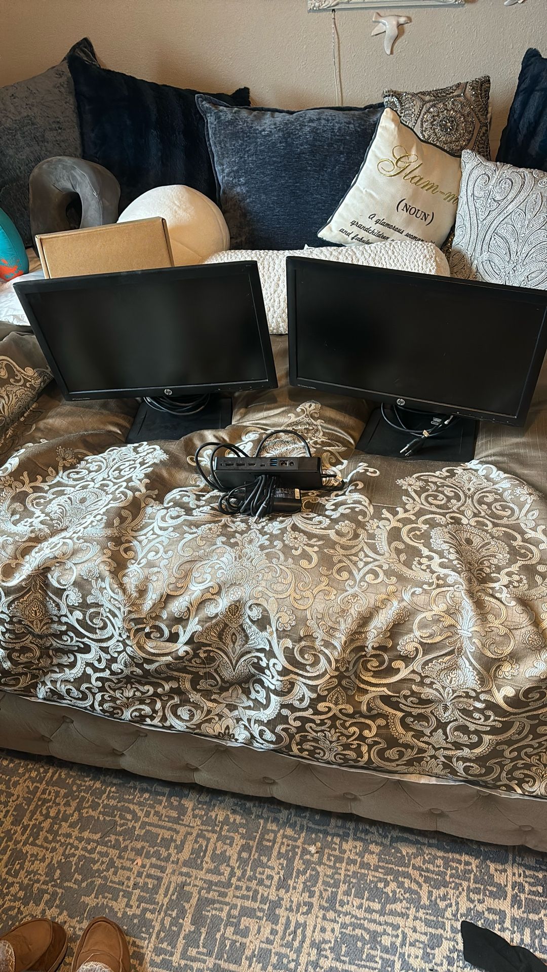 Computer Monitors And Docking Station