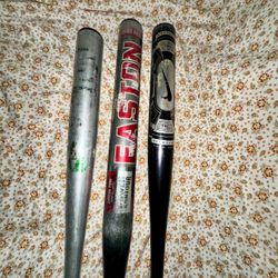 Set of 3 bats with Nike carrying bag & 18 balls
