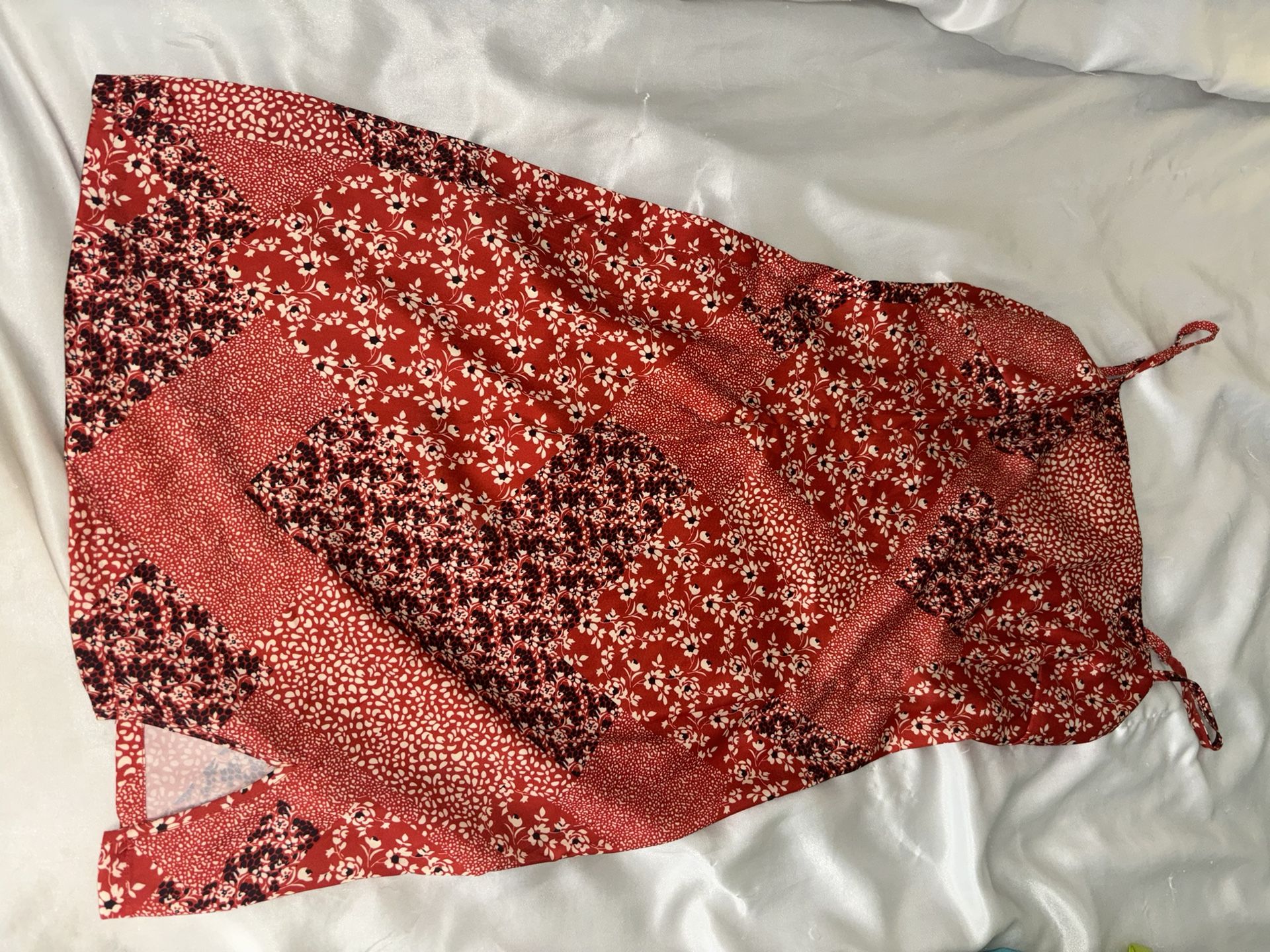 Red Print Dress
