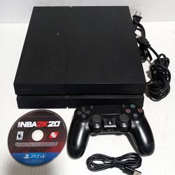 Playstation 4 PS4 Console With Controller And Game. Works