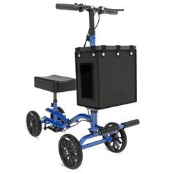 FVZZIN KNEE WALKER SCOOTER HEAVY DUTY FOR INJURED FOOT INCUDES A REMOVABLE STORAGE BASKET FOR CARRYING PERSONAL ITEMS FVZZIN KNEE WALKER SCOOTER HEAVY