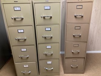 Metal filing cabinets