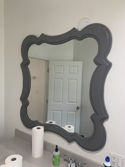 Large wooden mirror