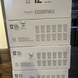 48 Large Tumbler Glasses