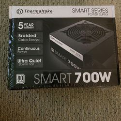 Thermaltake SMART White 700W - Power supply (internal) - ATX12V 2.3 - 80 PLUS - AC 100-240 V - 700 Watt - active PFC - black