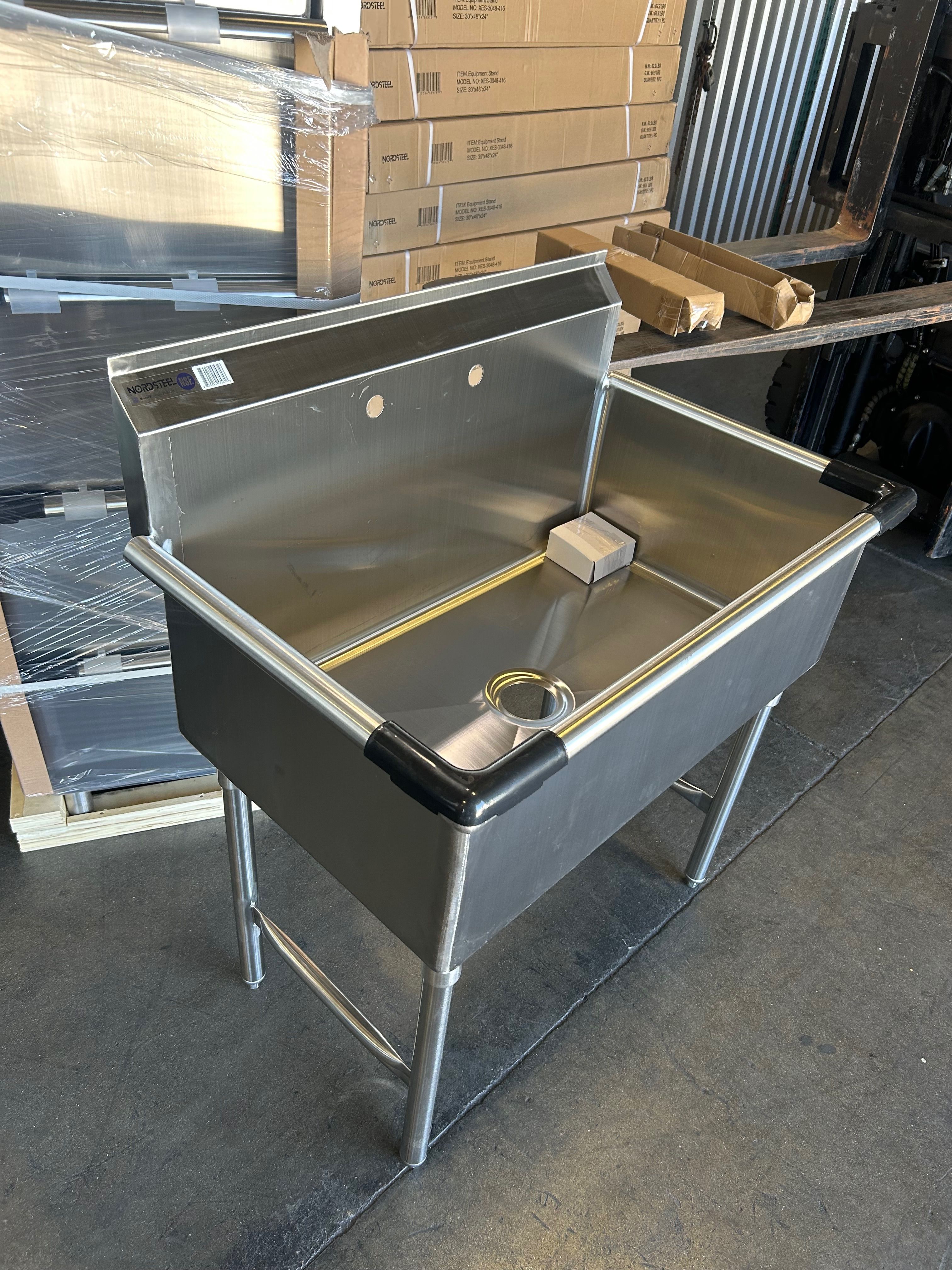 Commercial stainless steel sink 36”