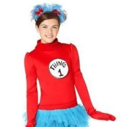 Size Large 12-14 Thing 1 Costume 