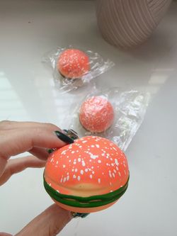 Realistic Burgers Squishies Stress Relief Ball Soft Elastic Hamburgers