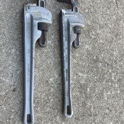 RIDGID 18”Pipe Wrench, Aluminum 2 Pieces Set 