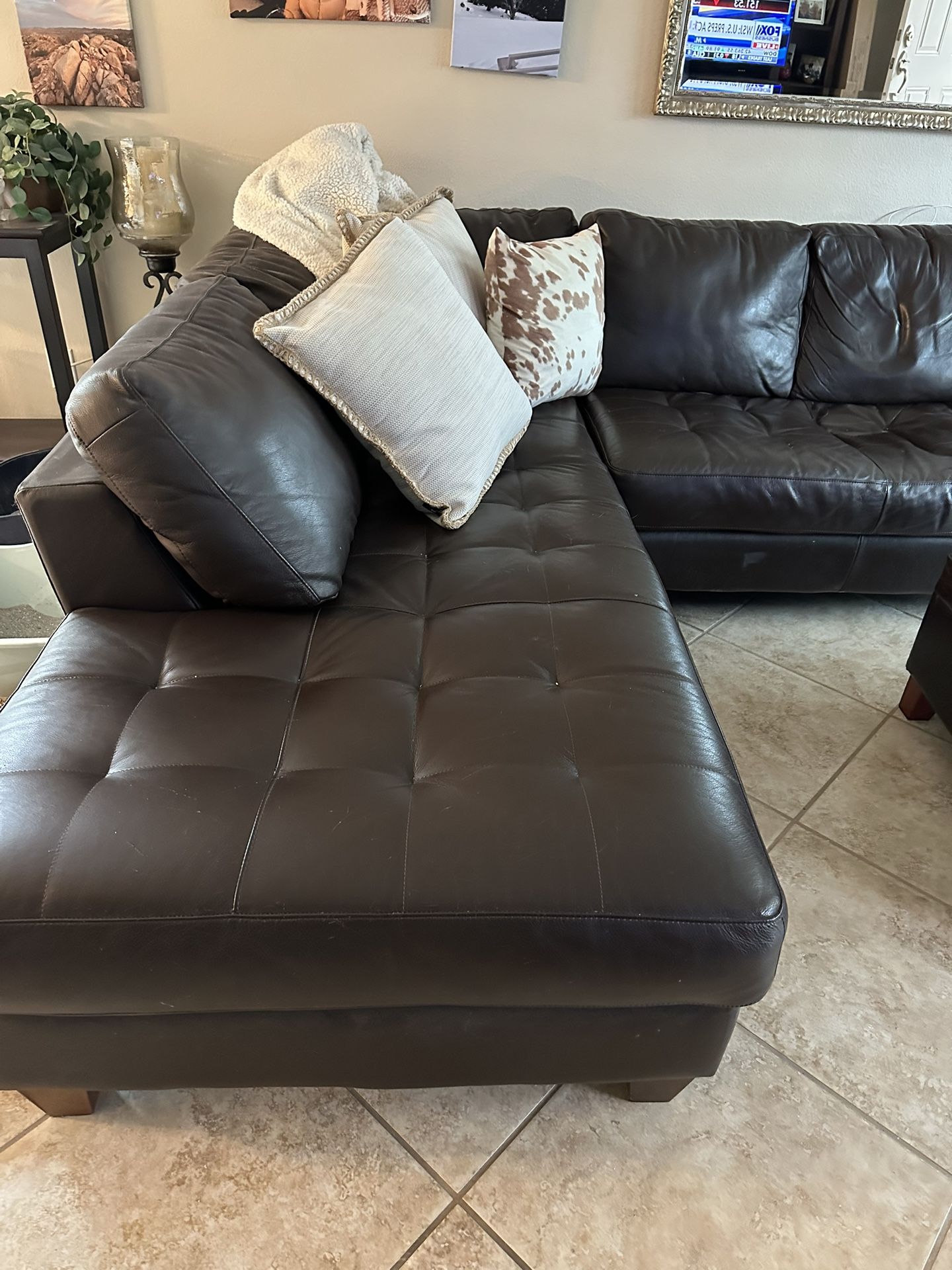 Free Leather Couch With Chaise