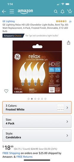 GE LED light bulb
