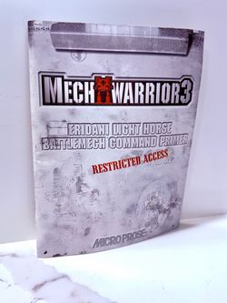 MechWarrior 3 Eridani Light Horse BattleMech Command Primer Manual PC 1999