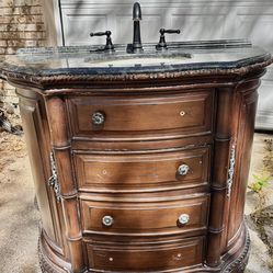 Really nice vanity with vintage marble top