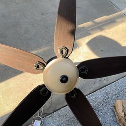52 inch fan works great, comes with remote