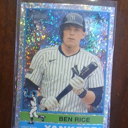 Baseball ben rice rc card