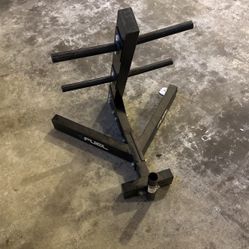 Barbell Olympic Plate Tree Storage Rack