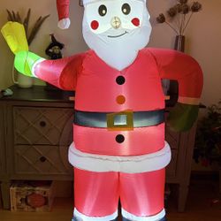 New 6Ft Inflatable Santa Claus with Move Bell Light Up 
