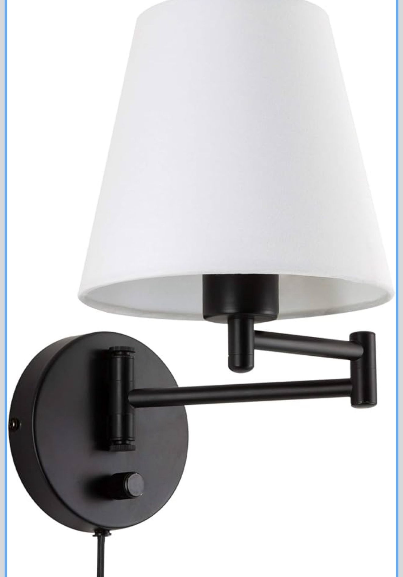 Modern Swing Arm Wall Mount Light Plug in,
