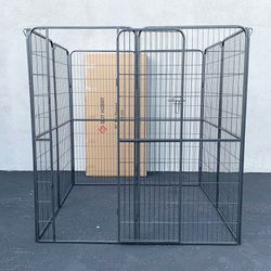 (NEW) $180 Heavy Duty 5x5x5ft Tall 8-Panel Pet Playpen Dog Crate Kennel Exercise Cage Fence