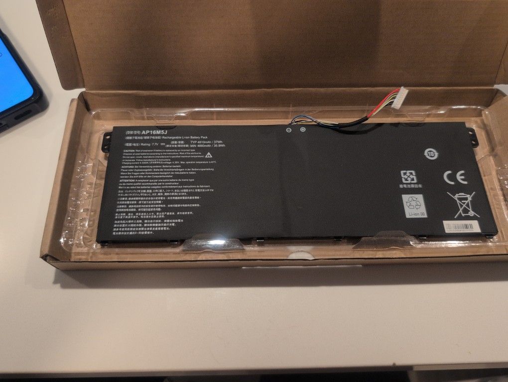 AP16M5J rechargeable Lithium-ion Battery For Acer Aspire Laptops, (Aspire 1 A114-31, and Aspire 3 A315-21/51 Models. New For Replacement