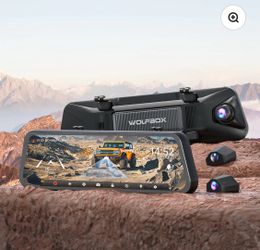 WOLFBOX G900TriPro Bumper Version 3 Channel Rearview Mirror Cam