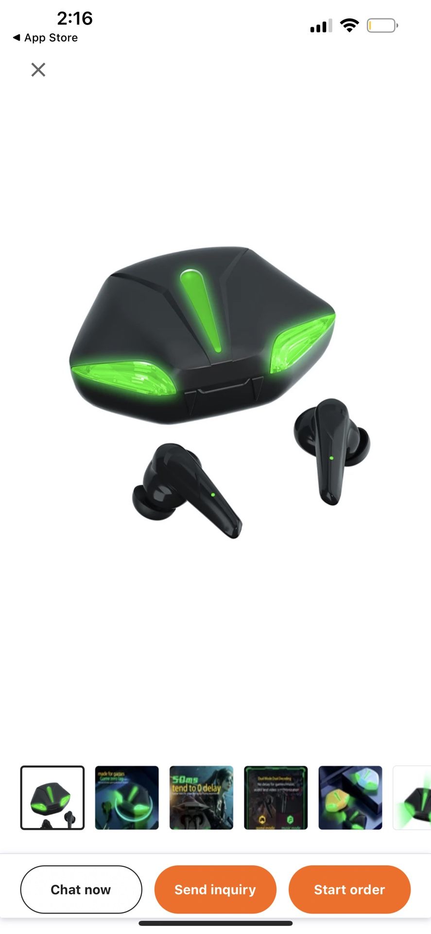 Gaming earbuds With Alienware Style Illumination Case