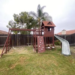 Backyard Playground set with swings and slide
