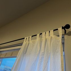 4 Black Curtain Rods 