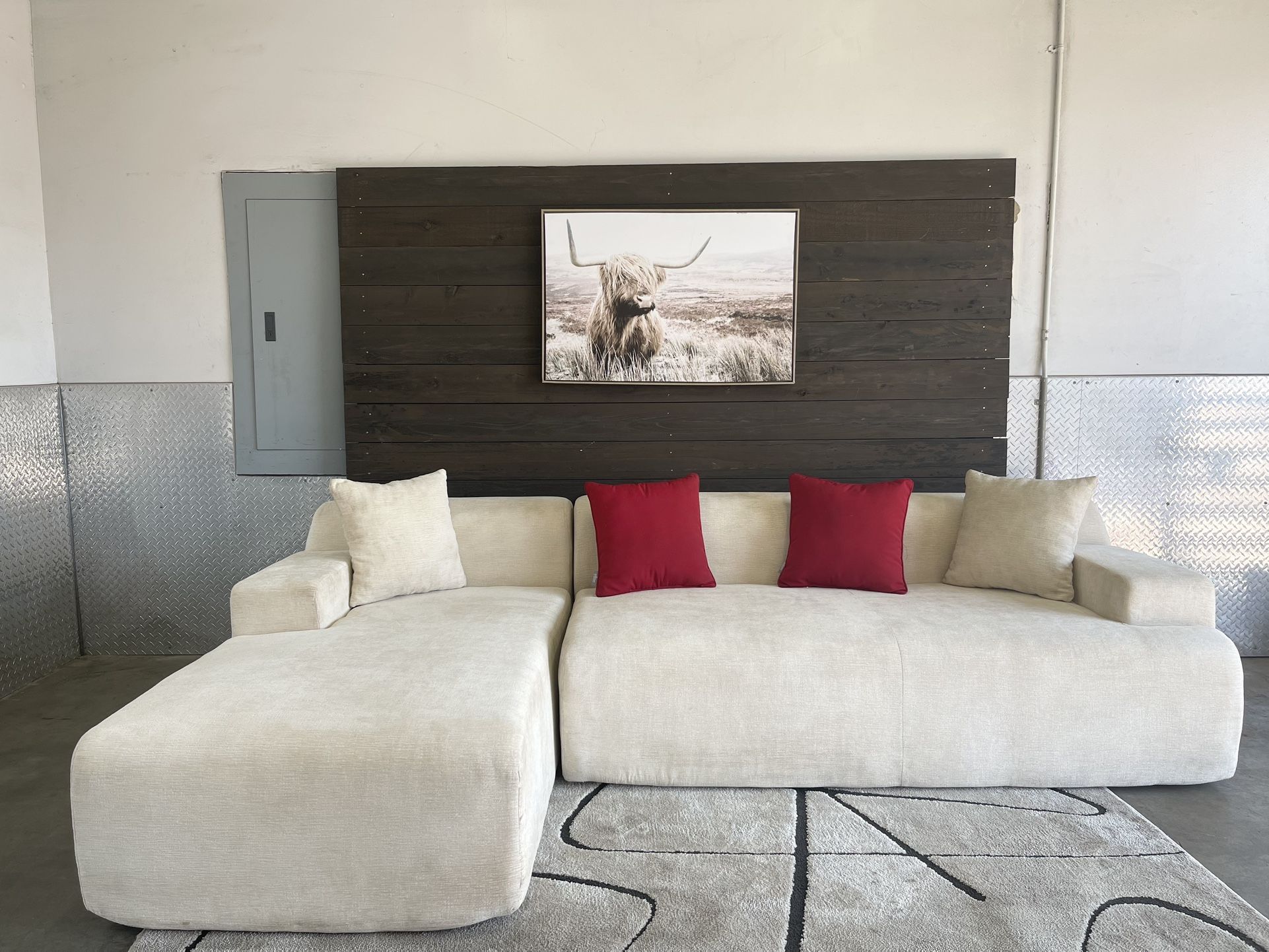 L Shaped Sectional Sofa Couch, 109" Modern Chenille Cloud Couch Comfy Floor Corner Sofa with Chaise