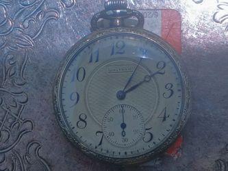 Waltham 10k pocket watch 100% working condition
